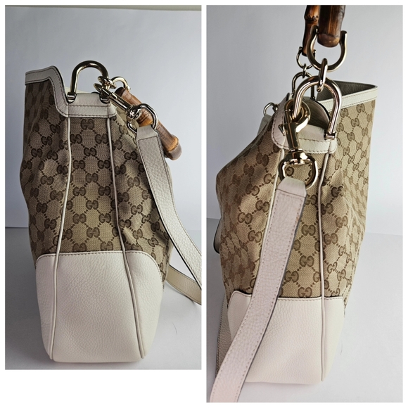 Authentic Gucci GG Pattern Bamboo Handbag #3882M - Picture 5 of 7